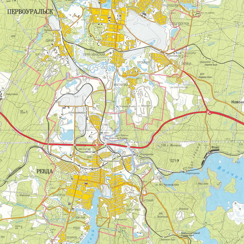 Топографическая карта первоуральска подробная